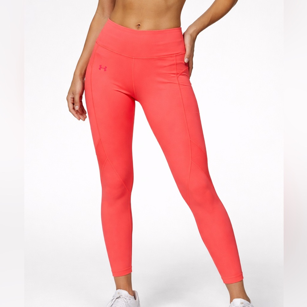 Under Armour Neon Coral Performance Leggings